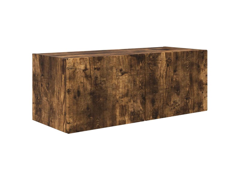 Ensemble de meuble tv - banc tv - meuble de rangement mural 4 pcs chêne fumé bois d'ingénierie - Conforama E