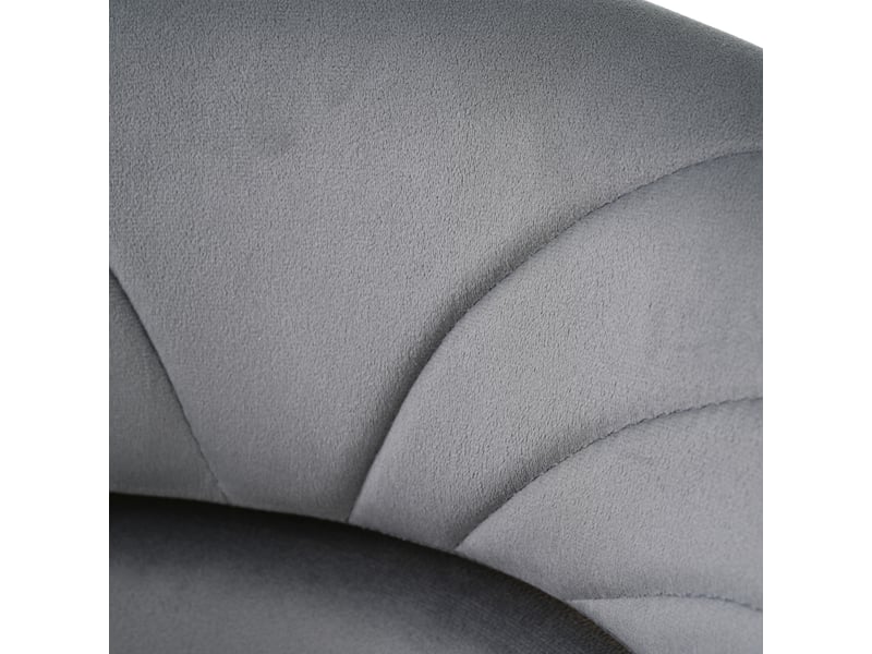 Lot de 6 chaises de salle à manger,54x57x79 cm,avec pieds métal,velours,gris - Conforama E