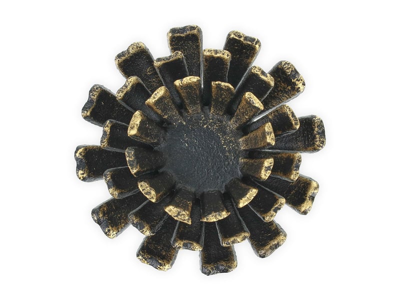  Lot de 2 bougeoirs en forme de fleur pour décoration jardin extérieur ambiance zen 6 x 13,5 cm en fonte noir 13_0012197  - Conforama D