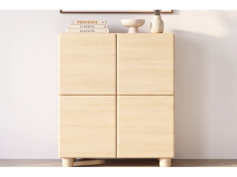  Calanque - commode 100 cm mélaminé chêne clair  - Conforama E