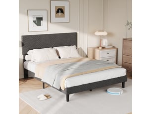 Lit 2 places 140x200 cm <strong></strong>  <strong></strong> coloris gris