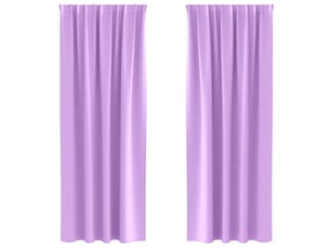 Lot de 2 rideaux occultants, rideaux black-out avec anneaux pourpre 225 x 140 cm cf44737
