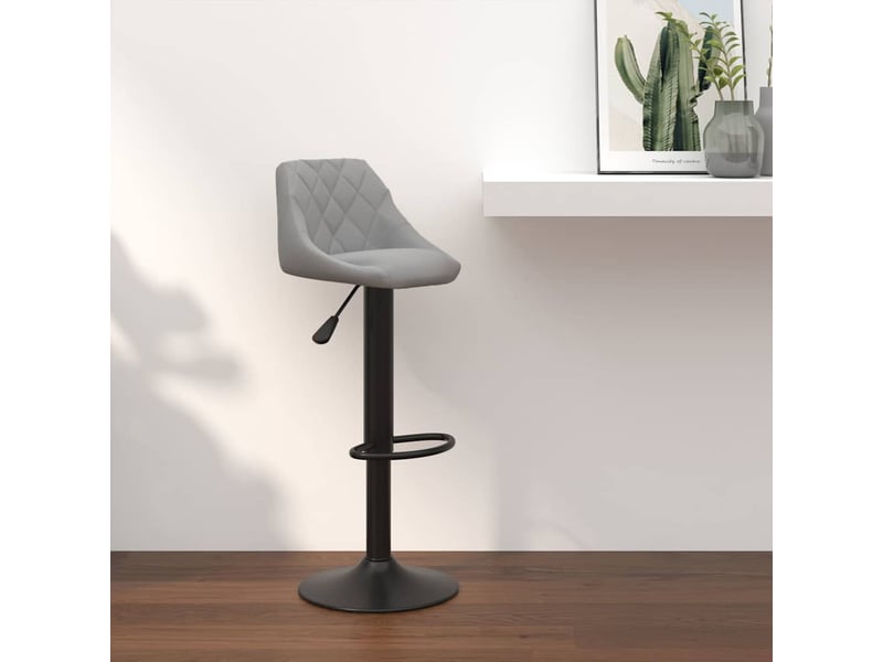  Tabouret de bar, chaise de bar gris clair velours shl24779  - Conforama B