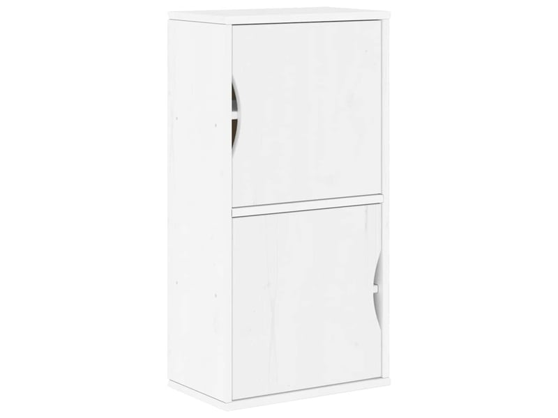  Lot de 5 meubles tv modulaires avec rangement salon 79 x 24 x 40 cm en bois de pin massif blanc 02_0055991  - Conforama D