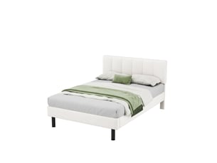 Lit 2 places 140x190 cm <strong>KORFEE</strong>  <strong></strong> coloris beige