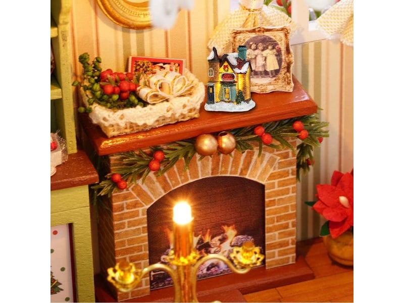  Lot de 6 miniatures village de noël lumineux – décoration intérieure, 4x6,5x9 cm  - Conforama B