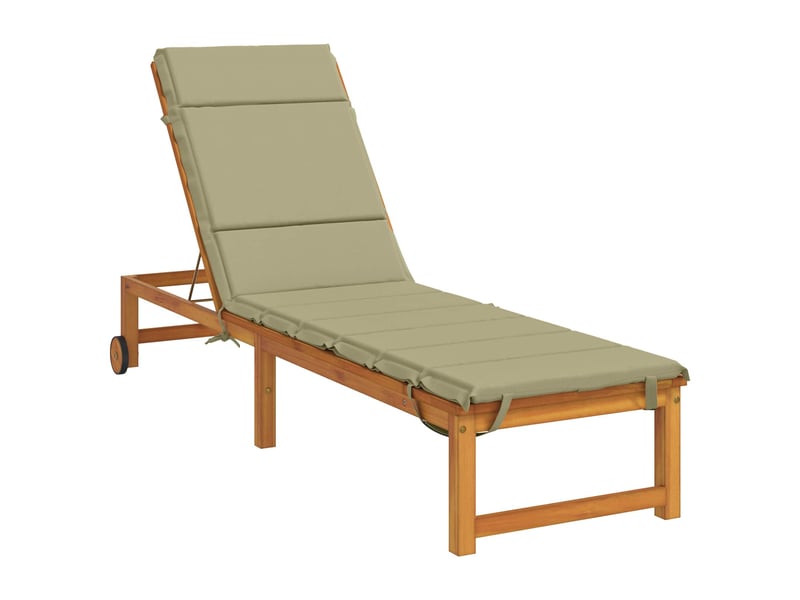 Coussin de transat, coussin pour bain de soleil gemert 100 % polyester vert clair cf56219  - Conforama C