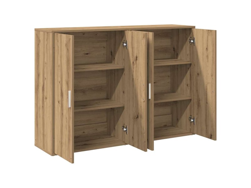  Buffet - bahut - meuble de rangement 2 pc chêne artisanal 60 x 31 x 84 cm bois d'ingénierie  - Conforama E