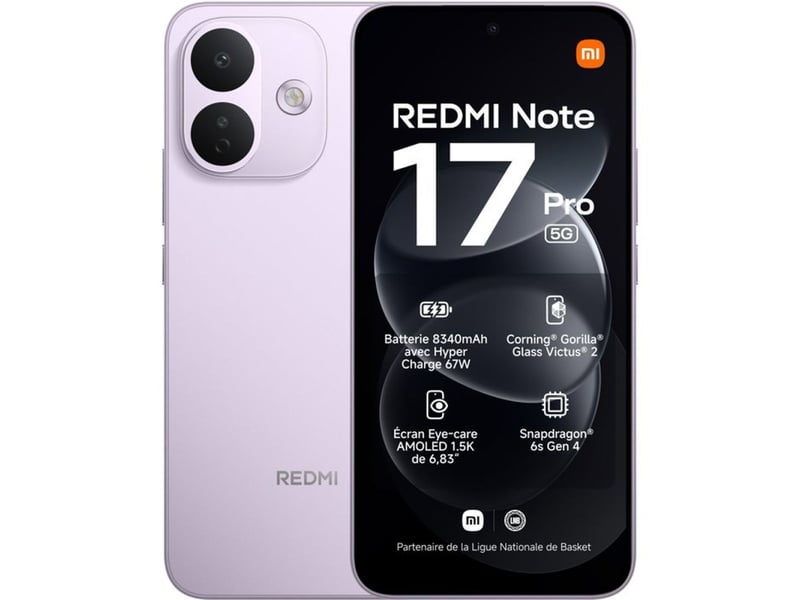  Smartphone 5g redmi note 17 pro violet 6go 256go 6,83 amoled 120hz ip68 421705_AADMS93282_6_DROPFR - Conforama A