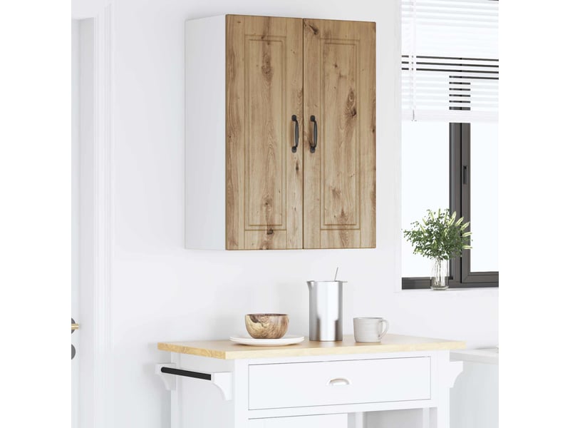 Armoire de cuisine 2 pcs chêne artisanal bois d'ingénierie shl2336 - Conforama D