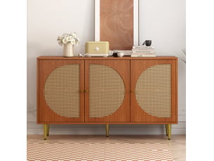 Buffet 3 porte(s) 0 tiroir(s) <strong></strong> <strong></strong> - 129.8 cm coloris marron
