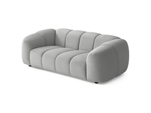 Selsey millma - canapé - 220 cm - velours gris clair