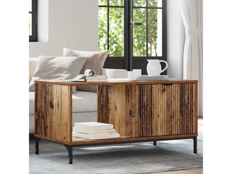  Table basse - table de salon - table à thé bois ancien 90 x 49 x 46 cm bois d'ingénierie  - Conforama B