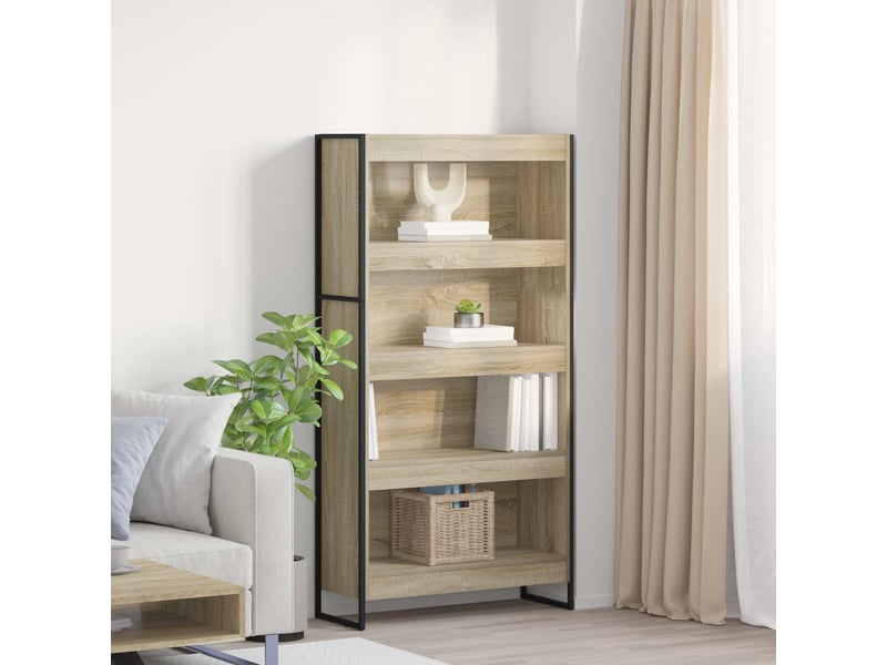  Bibliothèque, armoire à livres 80 x 30 x 155 cm bois d'ingénierie sonoma  - Conforama B