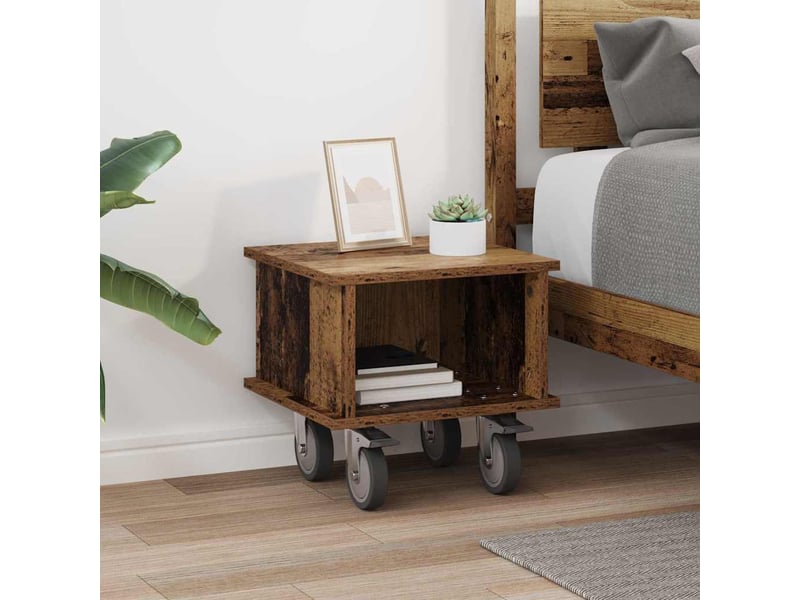  Meuble tv - banc tv - meuble de rangement 37 x 35 x 35 cm bois ancien bois d'ingénierie  - Conforama D