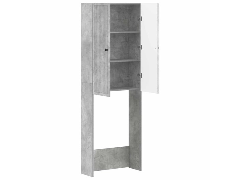  Armoire de toilette, meuble de toilette ede gris béton 66x25.5x190 cm  - Conforama D