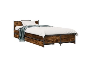 Lit simple 80x200 cm    coloris marron