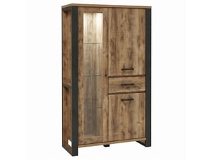 Vitrine coloris marron 6 étagère(s) <strong>ALTOBUY</strong> <strong>OSAM</strong> - 112 cmx195 cm