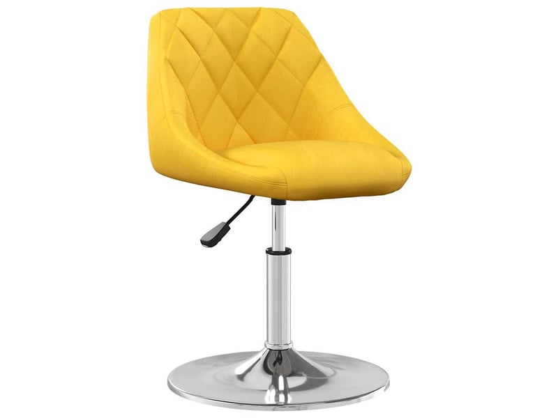  Lot de 4 chaises pivotantes à manger, chaises de cuisine jaune moutarde velours cf29958  - Conforama A