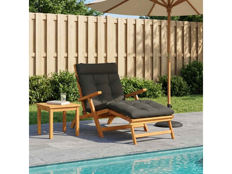  Coussin de transat, coussin pour bain de soleil vianen 100 % polyester anthracite cf56250  - Conforama B