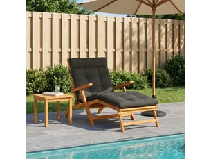 Coussin de transat, coussin pour bain de soleil vianen 100 % polyester anthracite cf56250