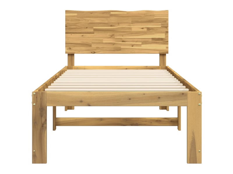  Lit simple- lit adulte -  cadre de lit simple avec tête de lit rostock blanc 100 x 200 cm  - Conforama C