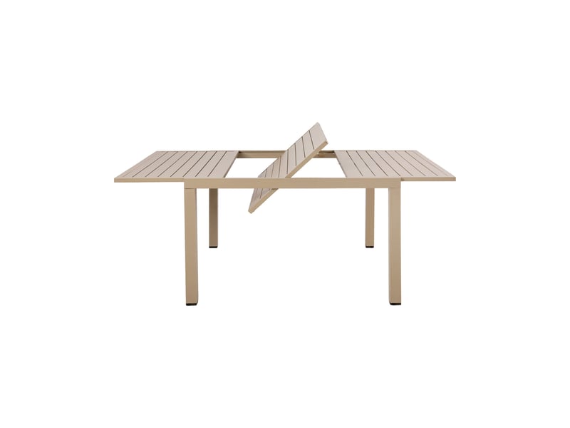 Ensemble table de jardin carrée 120180cm + 8 fauteuils crème - Conforama D
