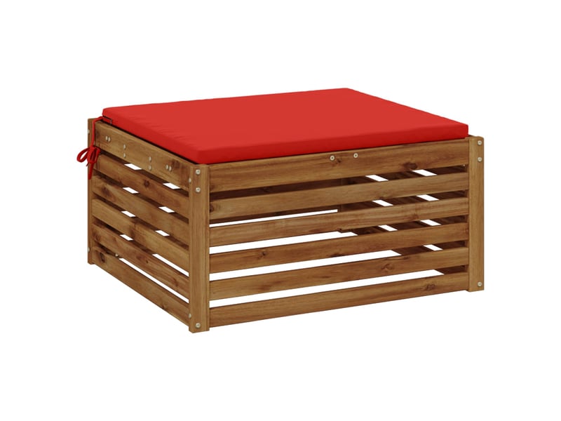 Coussin de siège, coussin d'assise 1 pièce soest 100 % polyester rouge cf55686 - Conforama C