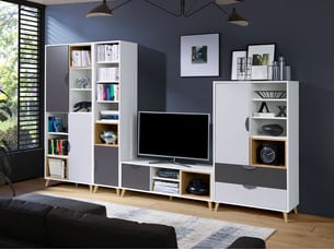 Meuble tv coloris blanc 80 cm <strong></strong>  <strong></strong>