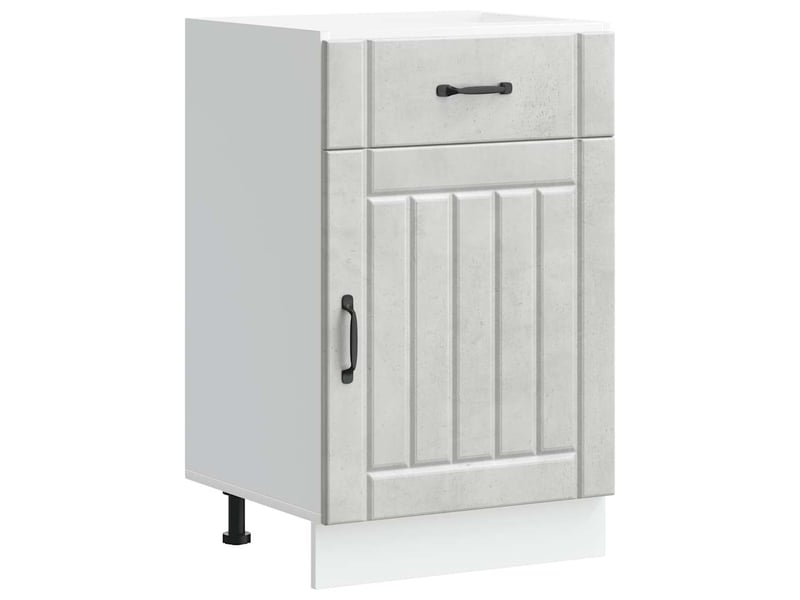  Meuble de rangement, armoire de cuisine lucca gris béton bois ingénierie shl1825  - Conforama A