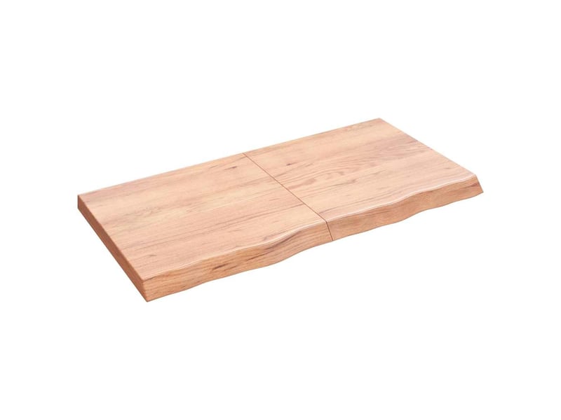  Comptoir de salle de bain, plan de travail marron 120x60x(2-6) cm bois traité cf65790  - Conforama A