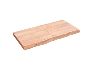 Comptoir de salle de bain, plan de travail marron 120x60x(2-6) cm bois traité cf65790