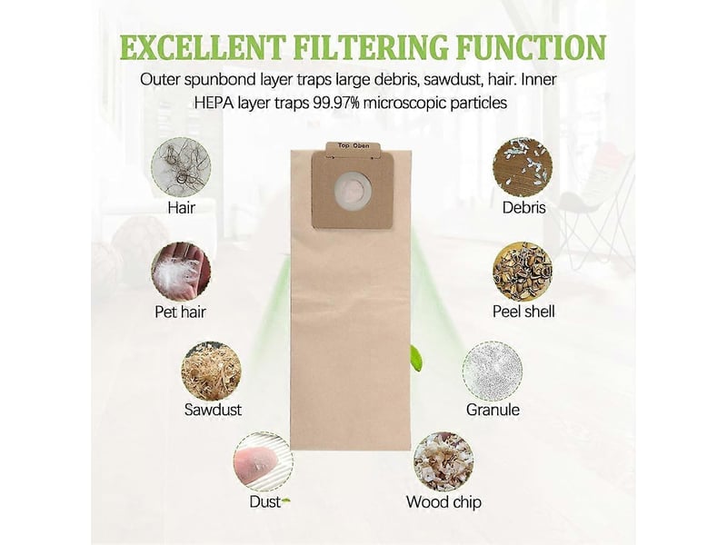  12pcs vacuum dust bags for karcher t7 t71 t81 t91 t101 bv51 vacuum cleaner filtration dust bags replacement parts  - Conforama E