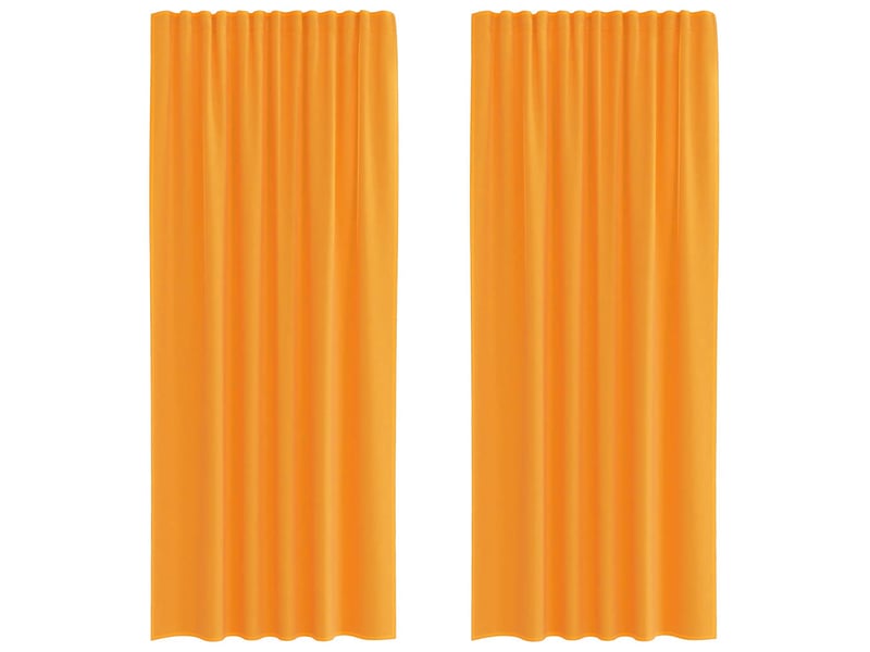  Lot de 2 rideaux en voile, voilages à œillets orange cf44281  - Conforama A