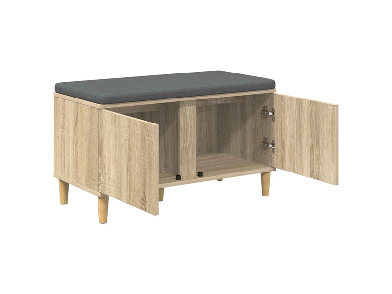  Banc d'entrée, banc interieur avec coussin chêne sonoma 80x38x46 cm shl58862  - Conforama E