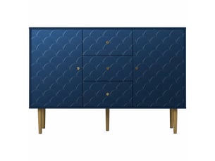 Buffet 2 porte(s) 3 tiroir(s) PANGIVO AB20886566B - 120 cm coloris bleu