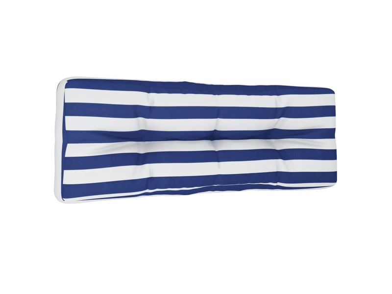  Coussin de palette, coussin de chaise, coussin de canapé rayures bleues et blanches tissu cf55427  - Conforama A