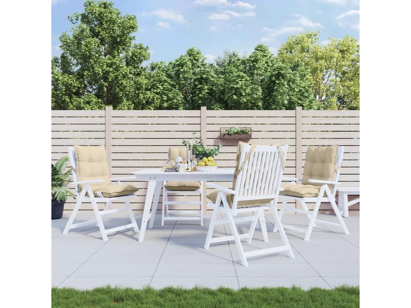  Lot de 4 coussins d'extérieur, coussins de chaise beige 100 x 50 x 7 cm cf56407  - Conforama B