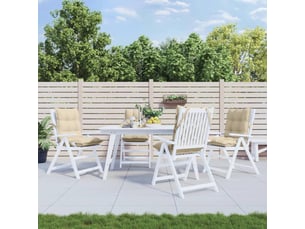 Lot de 4 coussins d'extérieur, coussins de chaise beige 100 x 50 x 7 cm cf56407
