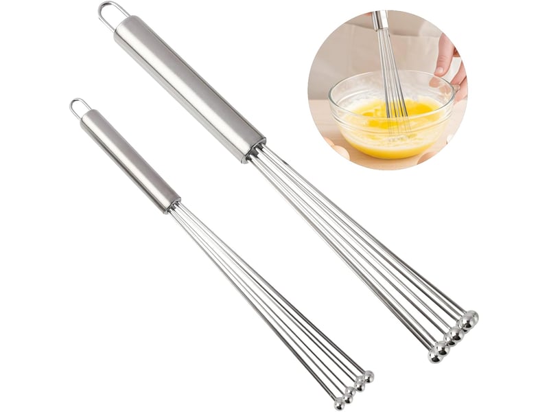  2pcs petit fouet cuisine portable fouet à bille en acier inoxydable professionnel,design ergonomique avec griffes semi-rigides, tailles de 12 et 10 CSLZF-KAI0011921LZF - Conforama A
