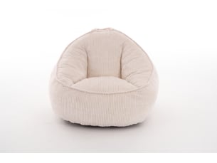 Pouf pour enfant beige avec garnissage en mousse