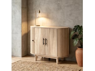 Buffet 4 porte(s)   <strong>ELVMI</strong> <strong></strong> - 90 cm coloris naturel 