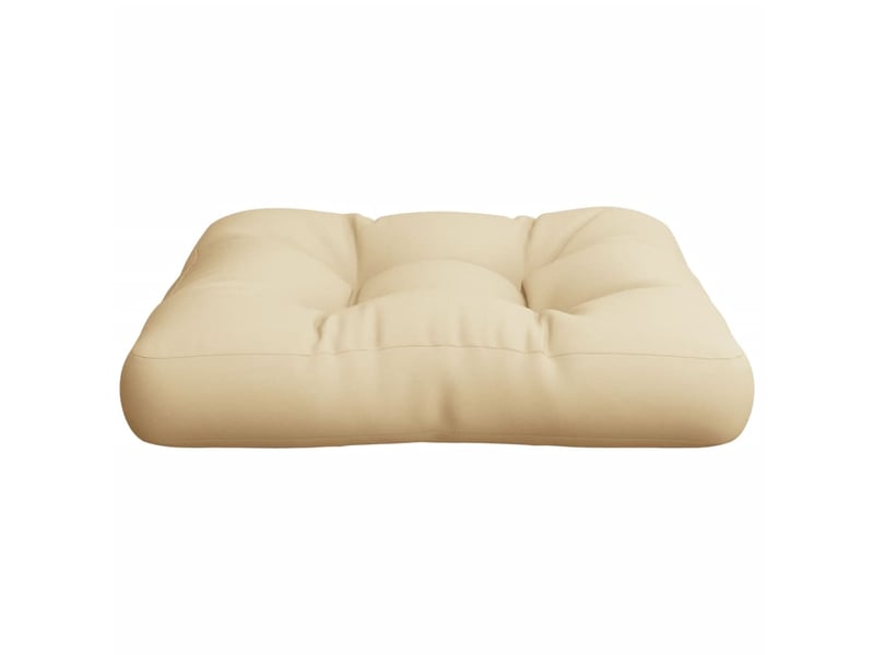  Coussin de palette, coussin de chaise, coussin de canapé beige 58x58x10 cm tissu cf55289  - Conforama E