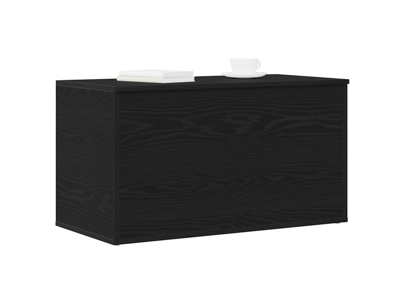  Boîte de rangement, coffre de rangement chêne noir 84x42x46 cm bois d'ingénierie  - Conforama C