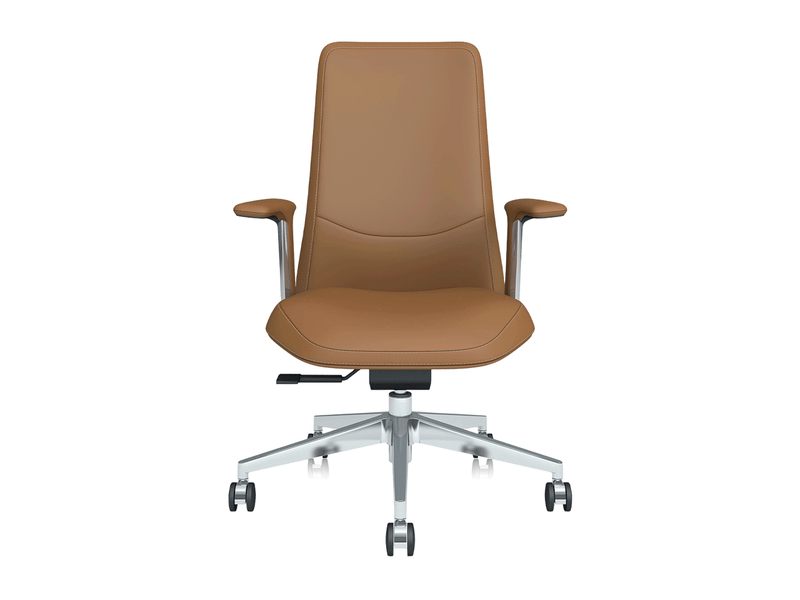  Chaise de bureau,67x63,5x100 cm,inclinable jusqu’à 127°,cuir,marron  - Conforama D