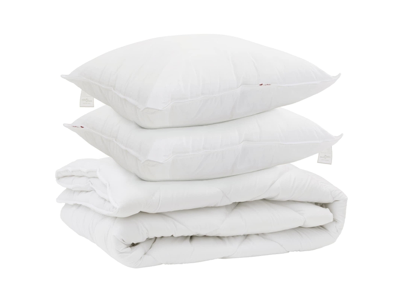  Duvet toutes saisons avec oreiller 3 pièces - couette blanc microfibre  - Conforama A