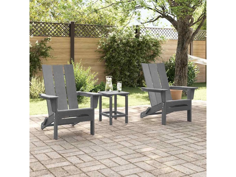  Lot de 2 chaises de jardin, chaises d'extérieur gris clair polyéthylène cf30039  - Conforama C