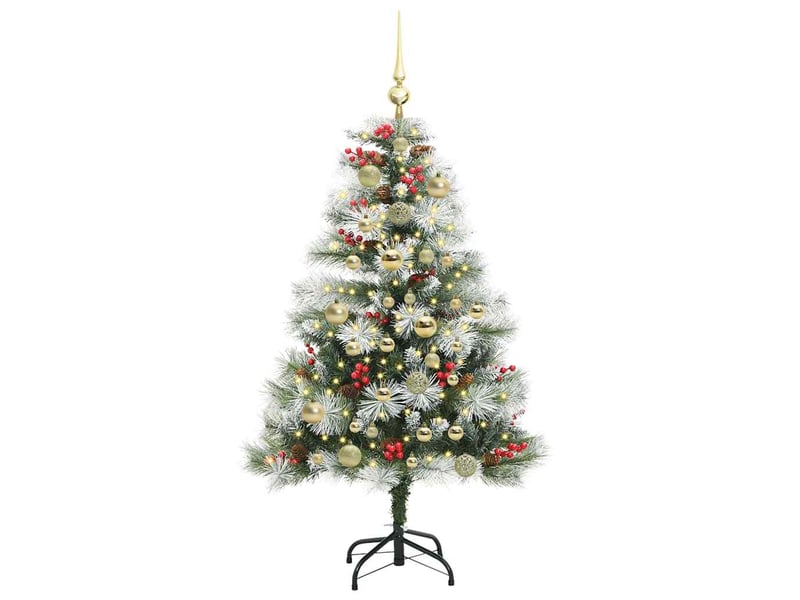  Sapin de noël artificiel, arbre de noël vert et blanc 120 cm shl3766  - Conforama C