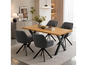 Ensemble table rectangulaire 4 chaise(s) <strong>GOEURVANT</strong> <strong></strong>