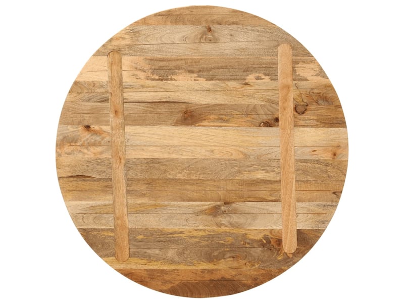 Dessus de table - plateau de table - dessus de bureau ø 80x2,5 cm rond bois de manguier massif - Conforama E